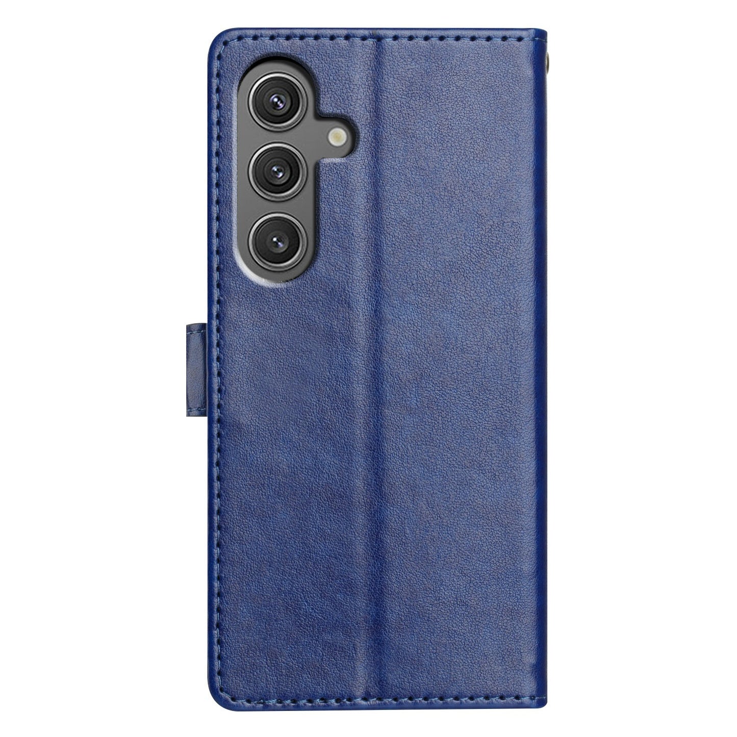 For Samsung Galaxy A16 5G / A16 4G Leather Phone Case Wallet Stand Cover with Handy Strap - Blue
