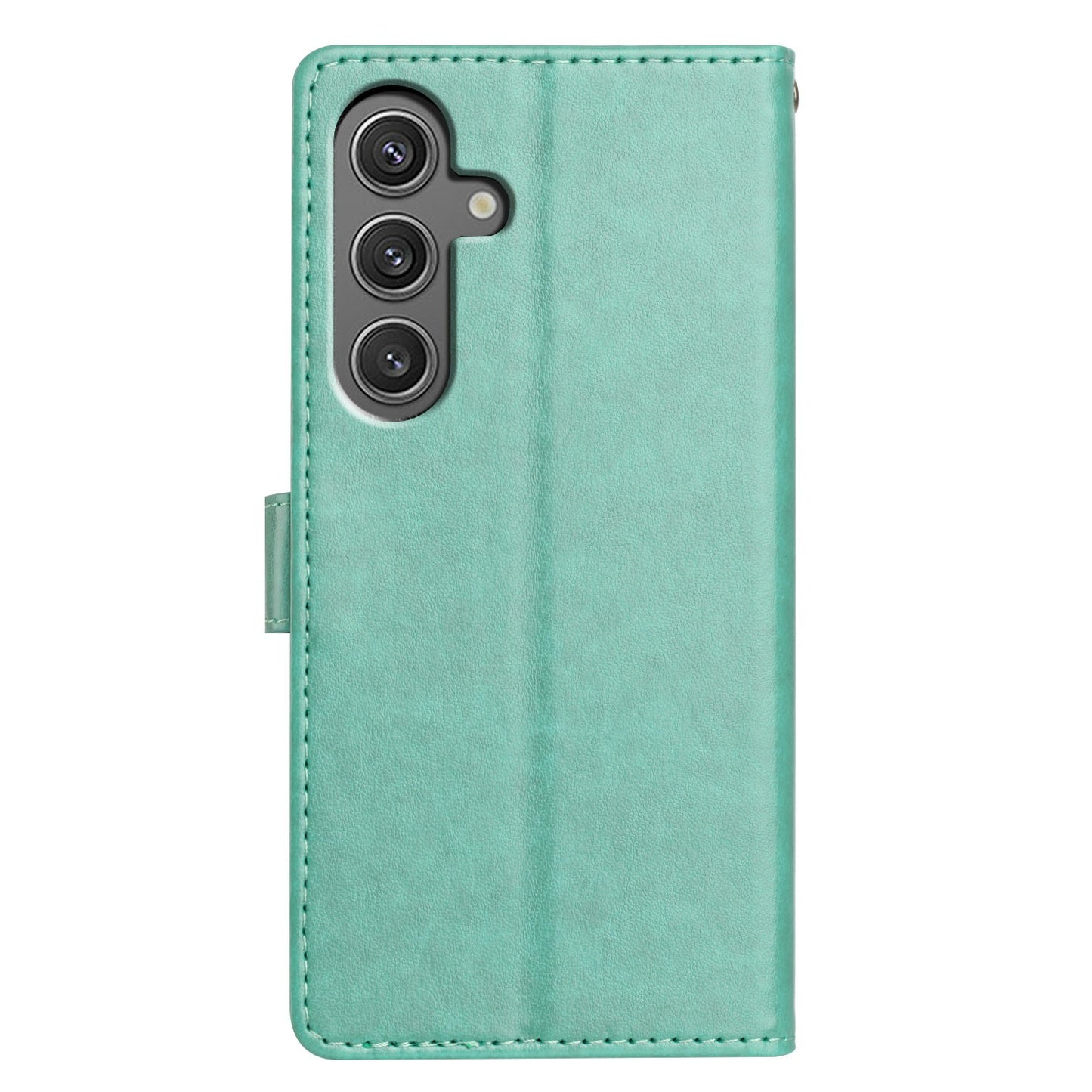 For Samsung Galaxy A16 5G / A16 4G Leather Phone Case Wallet Stand Cover with Handy Strap - Green