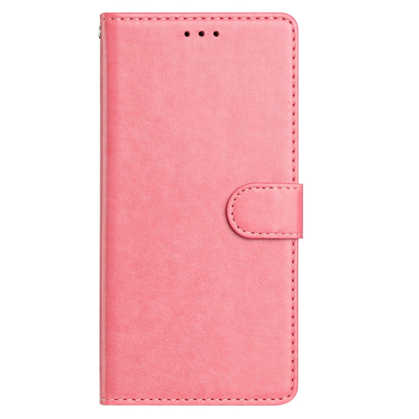 For Samsung Galaxy A16 5G / A16 4G Leather Phone Case Wallet Stand Cover with Handy Strap - Pink