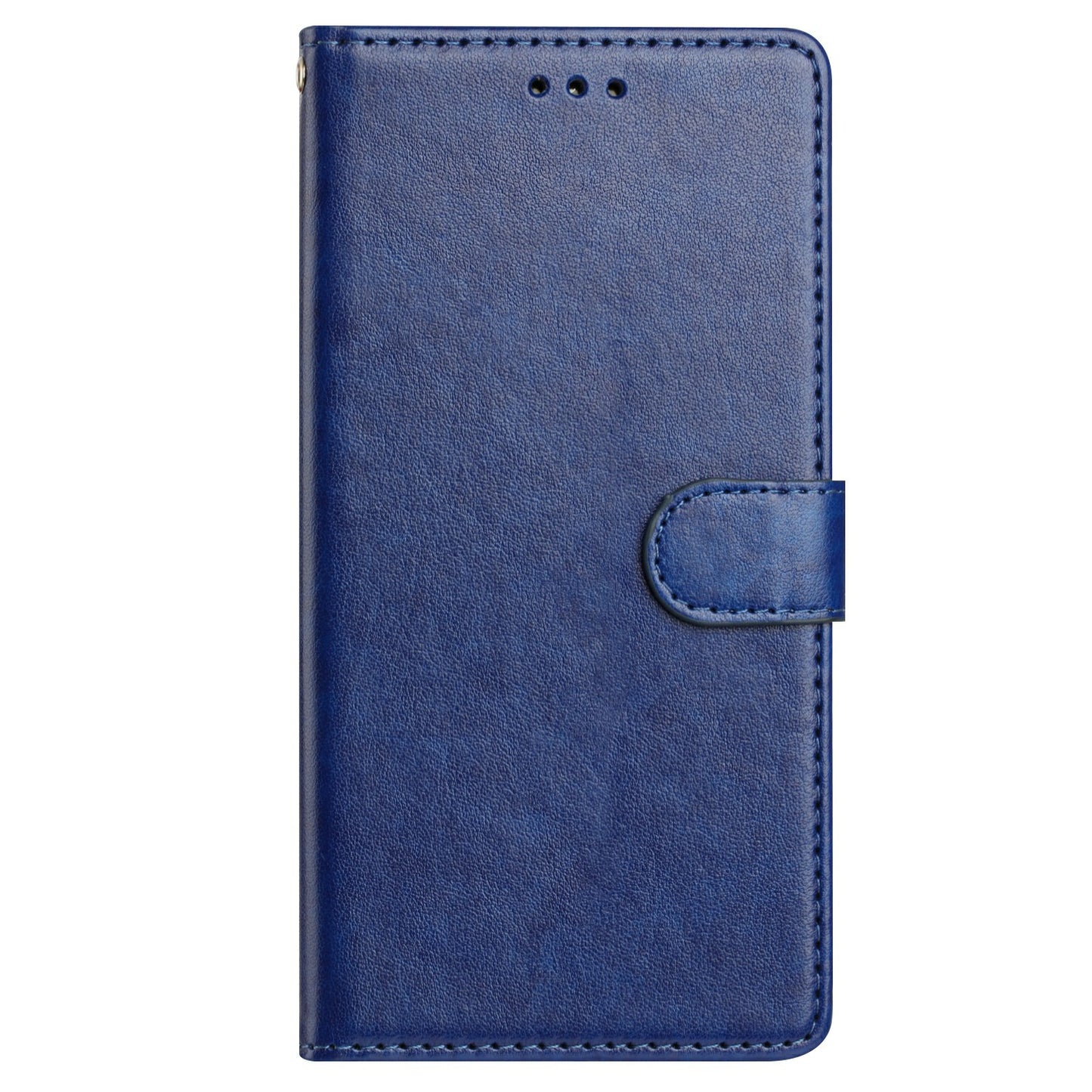 For Samsung Galaxy A06 Leather Phone Case Wallet Stand Cover with Handy Strap - Blue