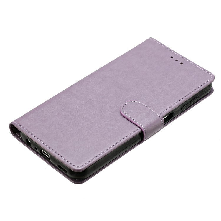 For Google Pixel 9 Pro / Pixel 9 Leather Phone Case Wallet Stand Cover with Handy Strap - Purple