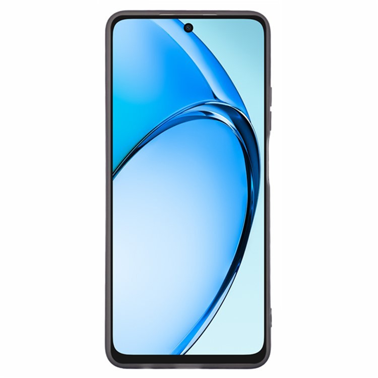 WANLONFENG DKSM Series for Oppo A3x 5G (India) TPU Case Electroplated Frame with Tempered Glass - Transparent Black