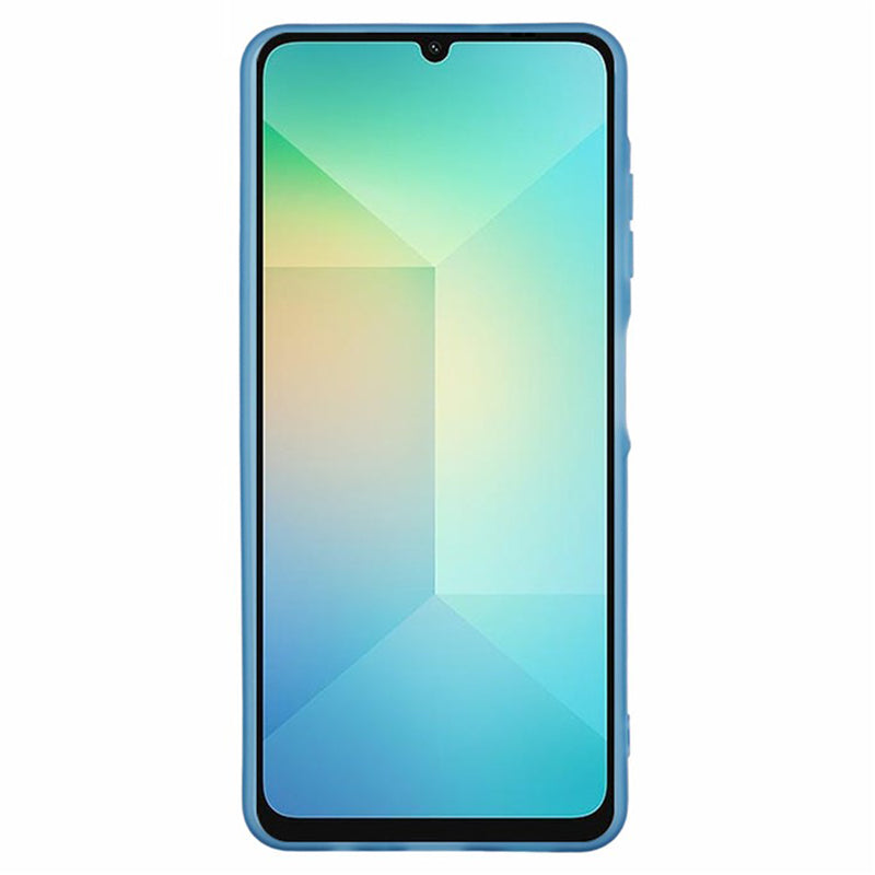 WANLONFENG DKSM Series for Samsung Galaxy A06 TPU Case Electroplated Frame with Tempered Glass - Transparent Blue