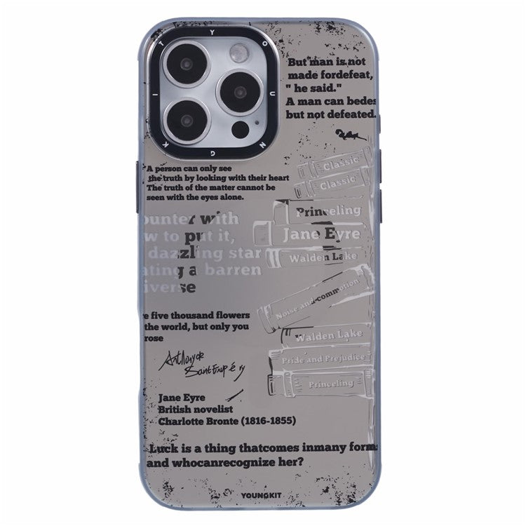 YOUNGKIT Literary Series for iPhone 16 Pro Magnetic Case IMD TPU Phone Cover - The Classic