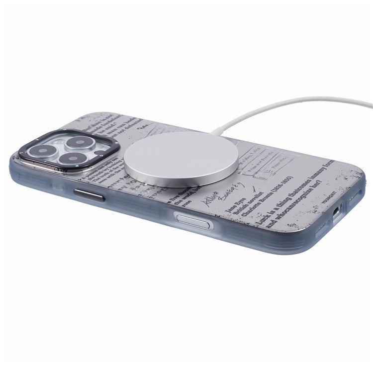 YOUNGKIT Literary Series for iPhone 16 Pro Magnetic Case IMD TPU Phone Cover - The Classic