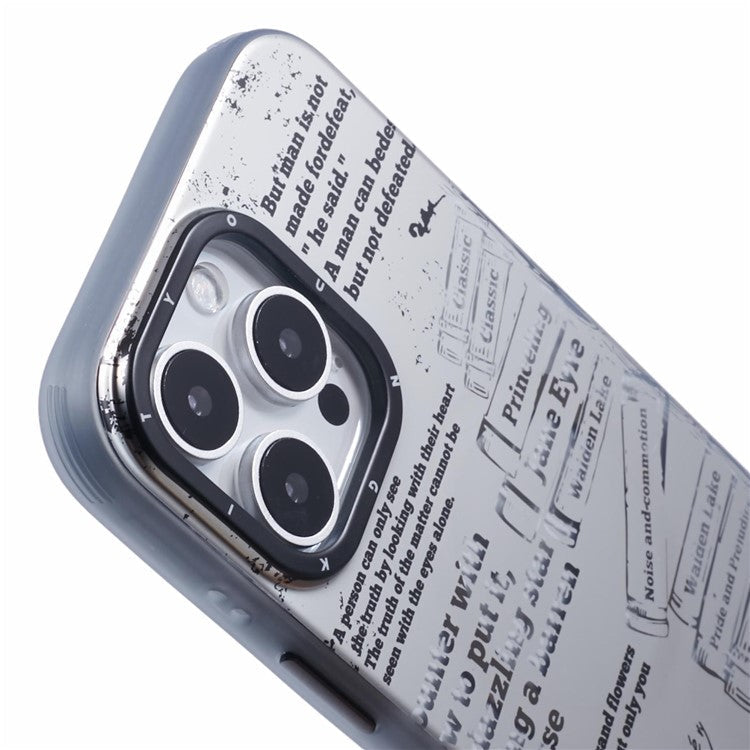 YOUNGKIT Literary Series for iPhone 16 Pro Magnetic Case IMD TPU Phone Cover - The Classic