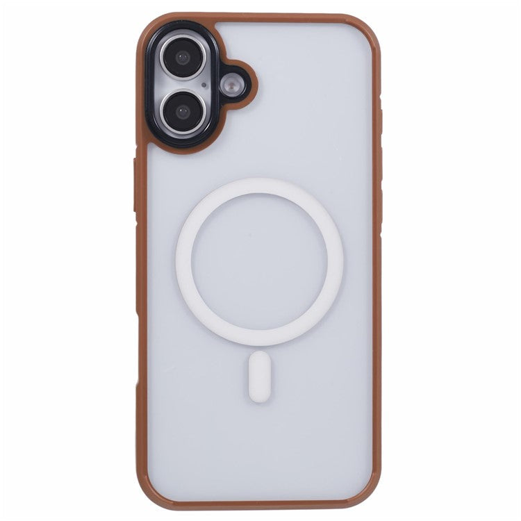 X-LEVEL Crystal Clear Series for iPhone 16 Plus Case TPU+PC Phone Cover Compatible with MagSafe - Titanium Gold