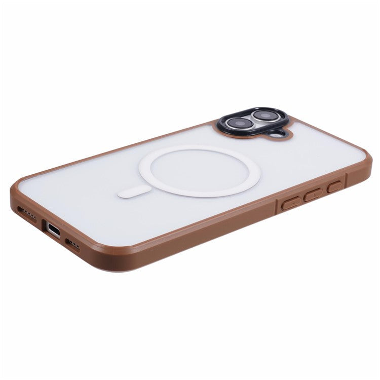 X-LEVEL Crystal Clear Series for iPhone 16 Plus Case TPU+PC Phone Cover Compatible with MagSafe - Titanium Gold