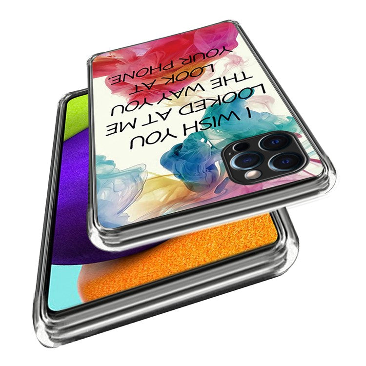 For iPhone 16 Pro Case Pattern Printed Shockproof TPU Phone Cover - Looked at Me