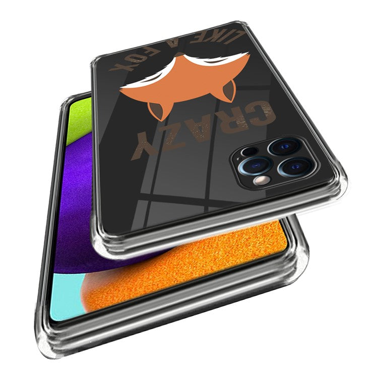 For iPhone 16 Pro Case Pattern Printed Shockproof TPU Phone Cover - Fox