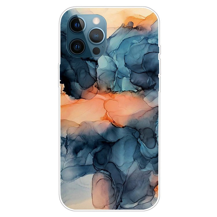 For iPhone 16 Pro Case Abstract Marble Pattern Printing TPU Phone Cover - Style A