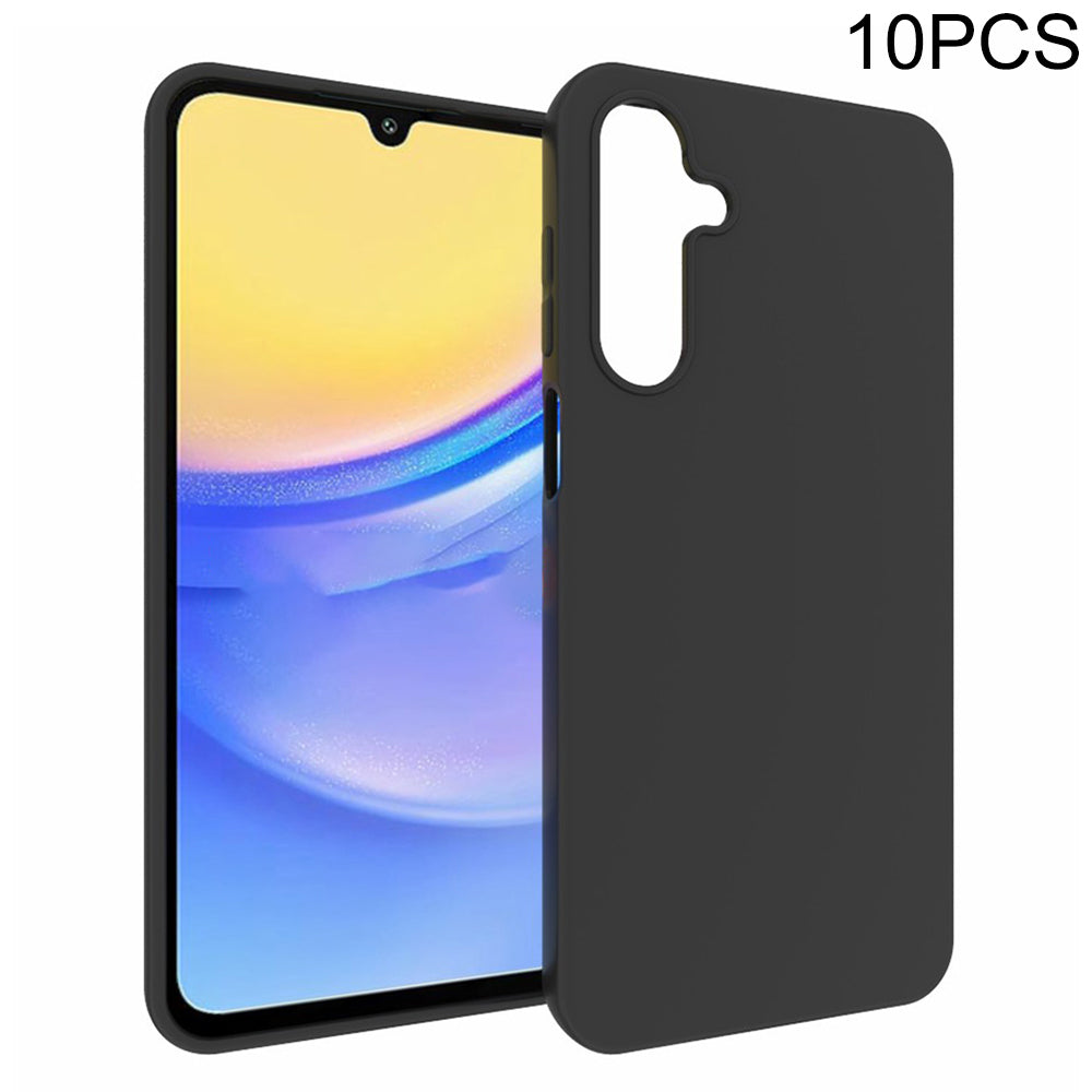 10Pcs / Pack For Samsung Galaxy A16 5G / A16 4G Case Anti-Fingerprint Soft TPU Protective Cover - Black