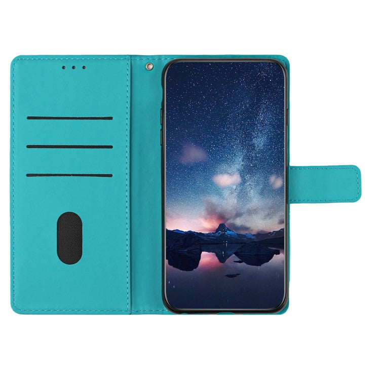For Google Pixel 9 Pro XL Case Rhombus Leather Horizontal Flip Phone Cover - Sky Blue