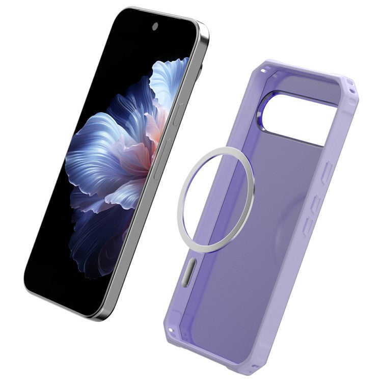 For Google Pixel 9 Pro XL Case Compatible with MagSafe Protective TPU+PC Hybrid Phone Cover - Light Purple