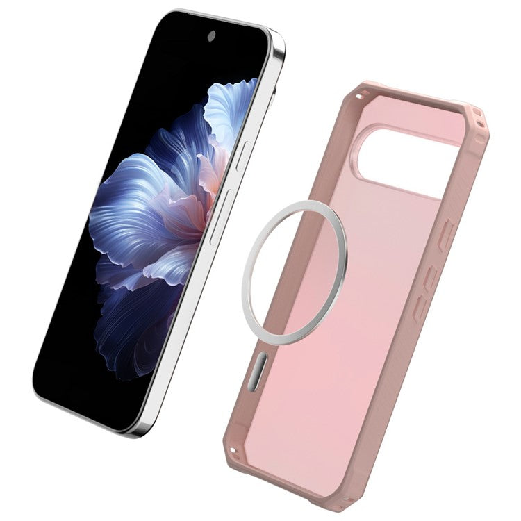 For Google Pixel 9 / 9 Pro Case Compatible with MagSafe Protective TPU+PC Hybrid Phone Cover - Light Pink
