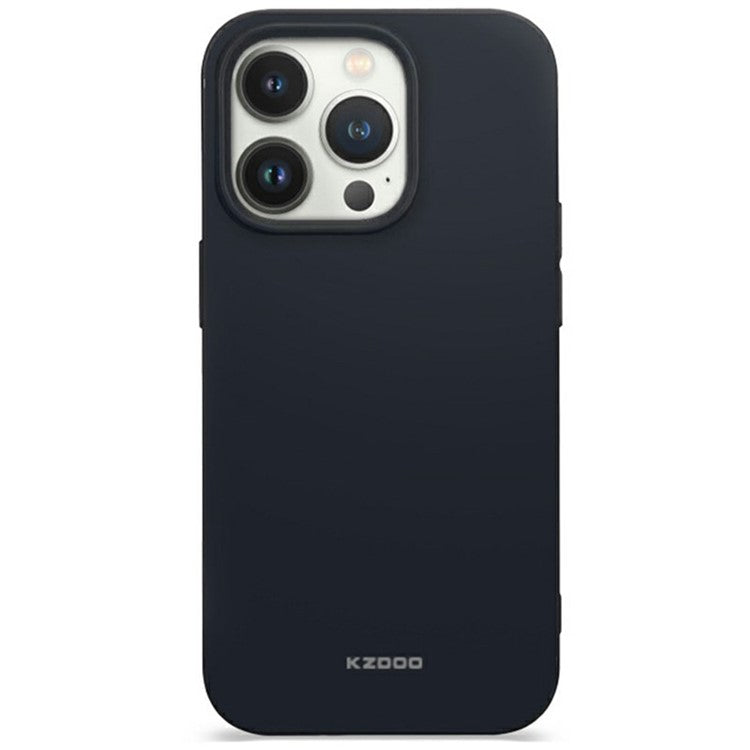 KZDOO Q Series For iPhone 16 Pro Case Frosted Back Anti-Fingerprint TPU Phone Cover - Black
