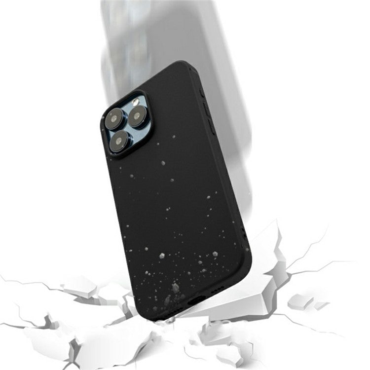 KZDOO Q Series For iPhone 16 Pro Case Frosted Back Anti-Fingerprint TPU Phone Cover - Black