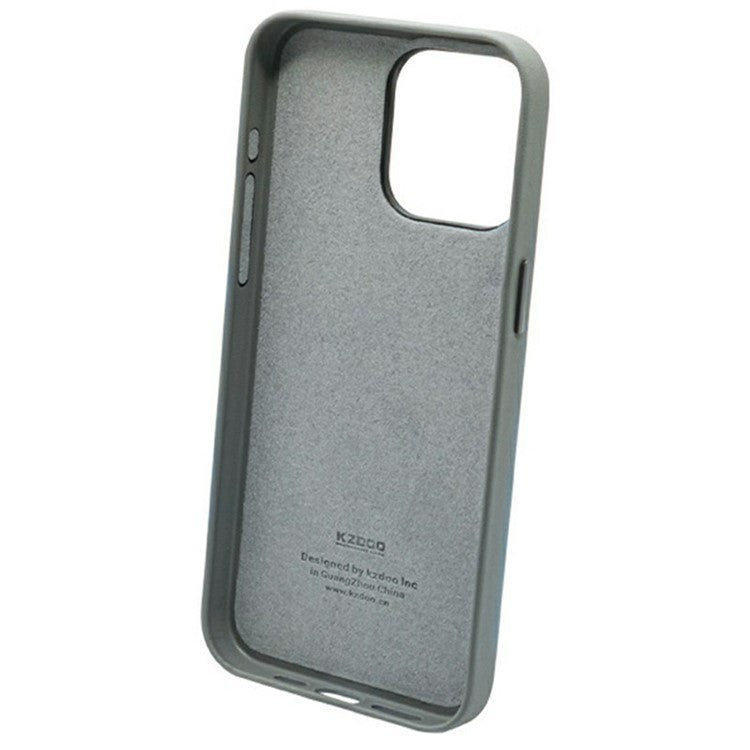 KZDOO Noble Collection Series For iPhone 16 Pro Case PU+PC Shockproof Phone Cover - Dark Blue