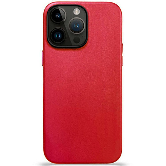 KZDOO For iPhone 16 Pro Case Compatible with MagSafe PU+PC Shockproof Phone Cover - Red