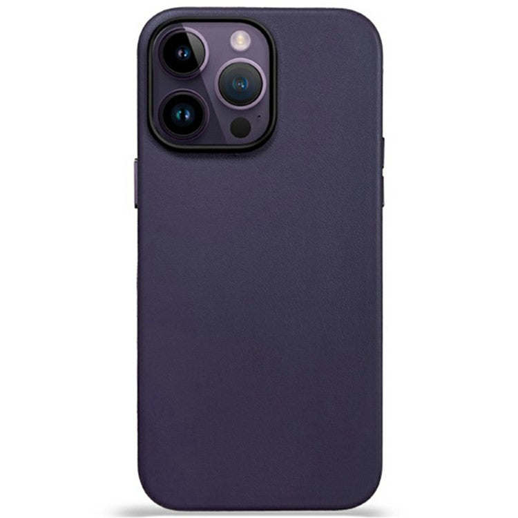 KZDOO For iPhone 16 Pro Case Compatible with MagSafe PU+PC Shockproof Phone Cover - Dark Purple