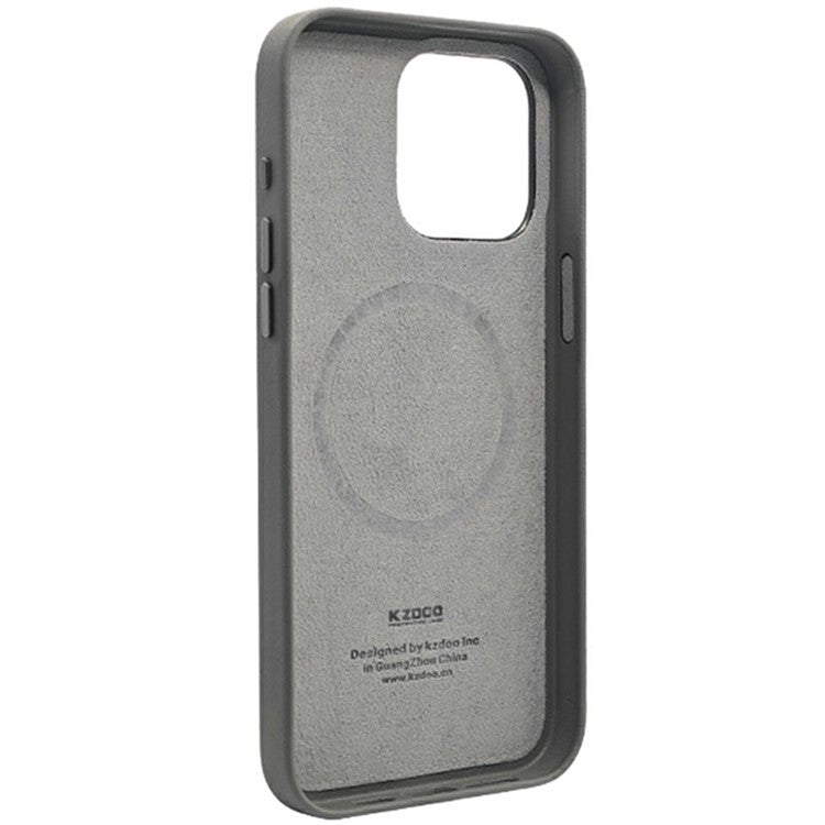 KZDOO For iPhone 16 Pro Case Compatible with MagSafe PU+PC Shockproof Phone Cover - Dark Purple