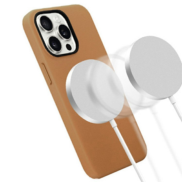 KZDOO For iPhone 16 Pro Case Compatible with MagSafe PU+PC Shockproof Phone Cover - Dark Purple