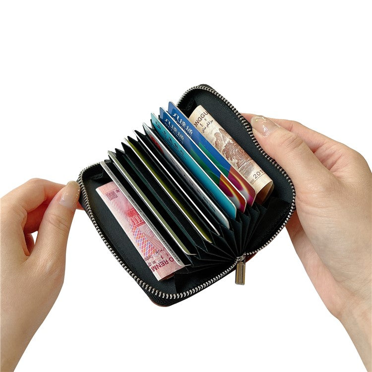 For iPhone 16 Case Detachable Zipper Card Bag PU+TPU Kickstand Phone Case with Strap - Brown