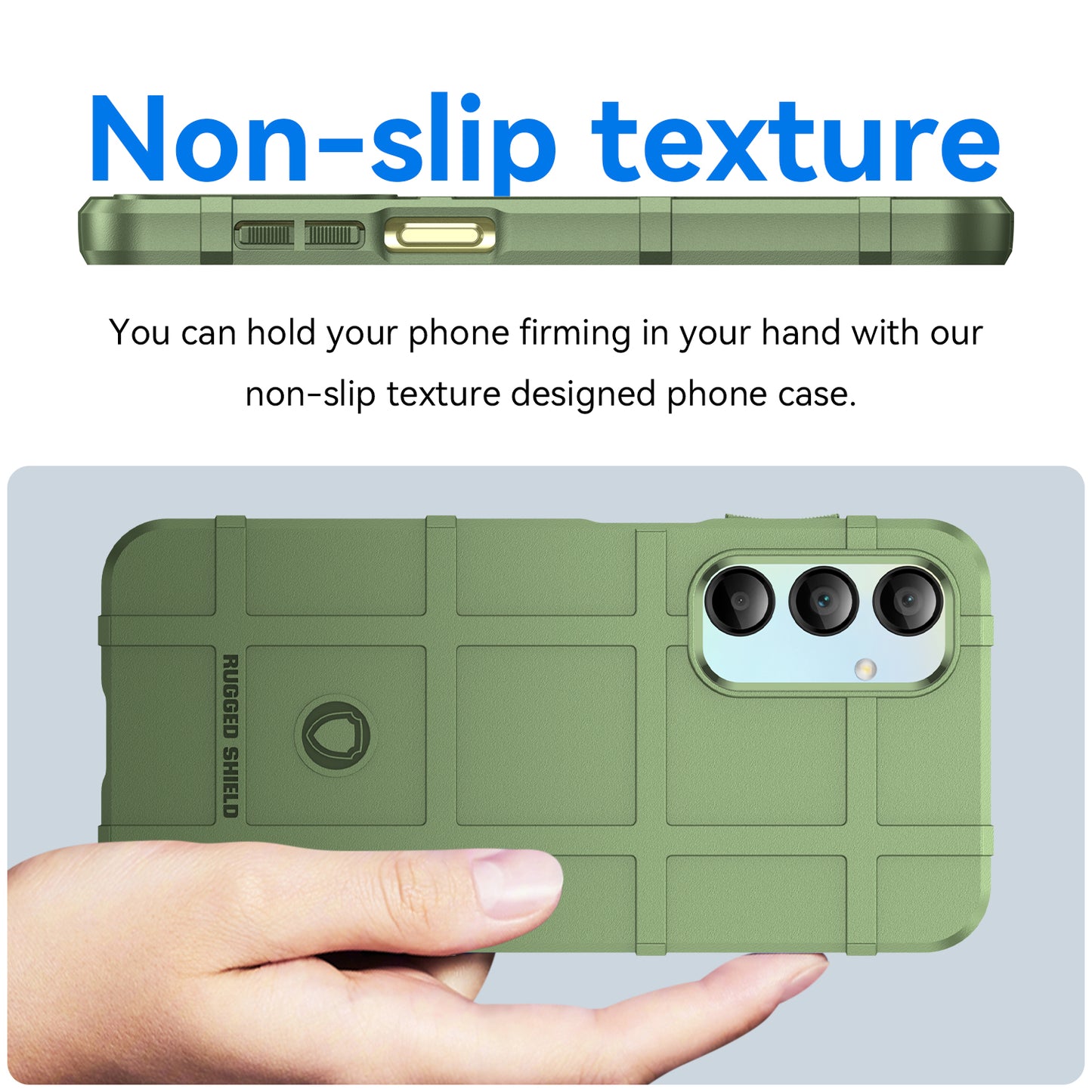For Samsung Galaxy A16 5G / A16 4G Case Grid Design Soft TPU Scratch-Proof Phone Cover - Green