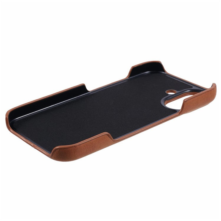 For iPhone 16 Case Compatible with MagSafe Skin-touch Leather+PC Back Cover - Yellow