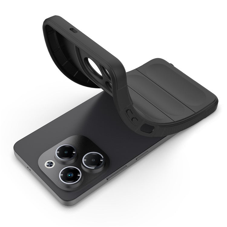 For Infinix Note 40X 5G Case Anti-Drop Soft TPU Rugged Phone Back Cover - Black