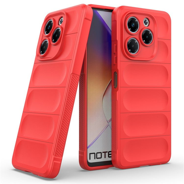 For Infinix Note 40X 5G Case Anti-Drop Soft TPU Rugged Phone Back Cover - Red