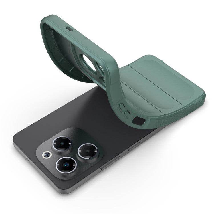 For Infinix Note 40X 5G Case Anti-Drop Soft TPU Rugged Phone Back Cover - Green