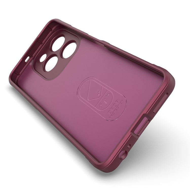 For Infinix Note 40X 5G Case Anti-Drop Soft TPU Rugged Phone Back Cover - Wine Red