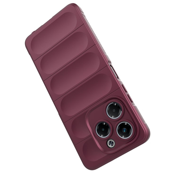 For Infinix Note 40X 5G Case Anti-Drop Soft TPU Rugged Phone Back Cover - Wine Red