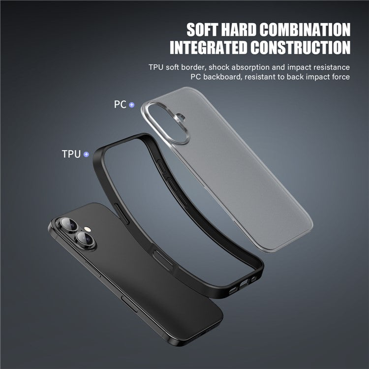 Magic Series for iPhone 16 Case Translucent Matte TPU + PC Phone Cover - Translucent