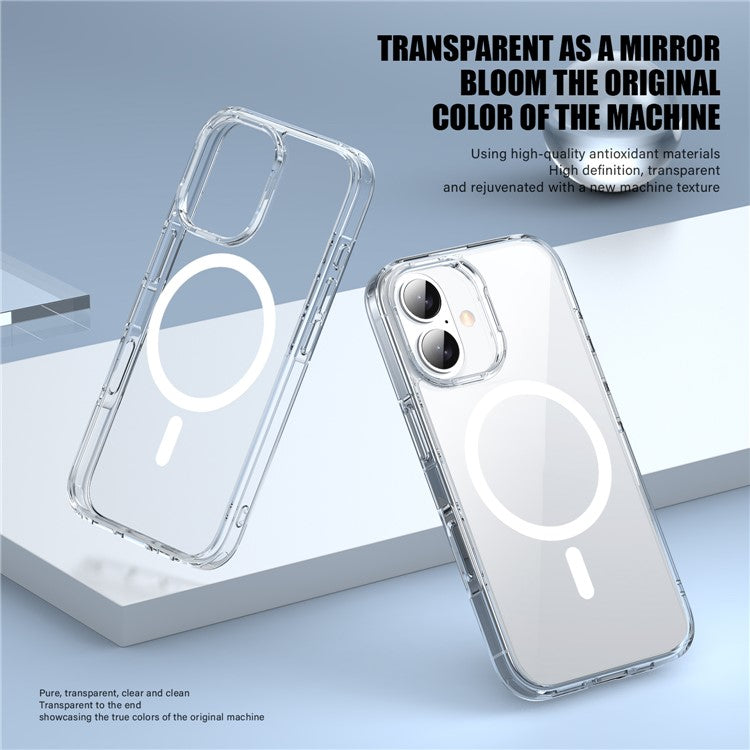 Aurora Series For iPhone 16 Case Compatible with MagSafe TPU+PC Crystal Clear Back Cover - Blue