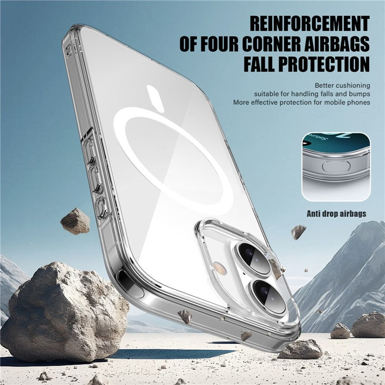 Aurora Series For iPhone 16 Case Compatible with MagSafe TPU+PC Crystal Clear Back Cover - Blue