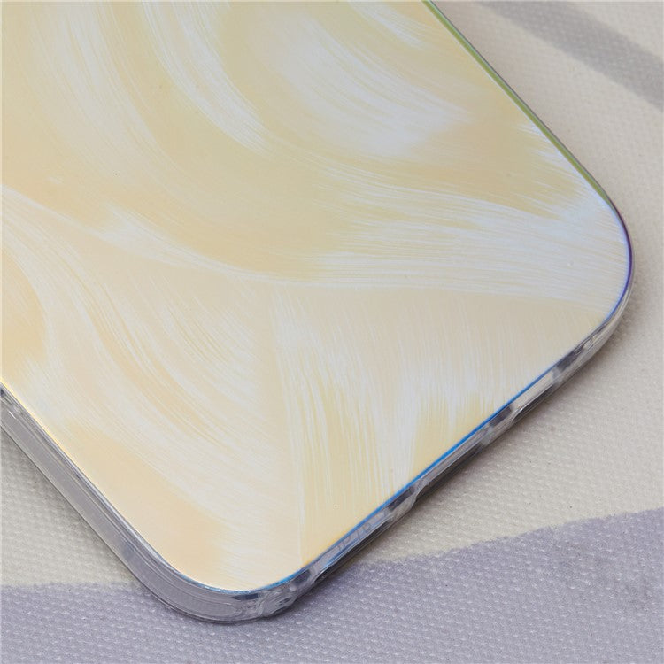 For iPhone 16 Plus Case Silicone+PC IMD Laser Texture Matte Phone Cover - AK3