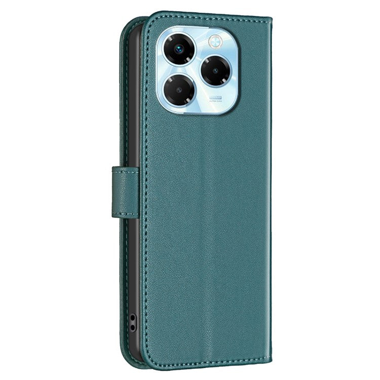 BINFEN COLOR BF17 For Infinix Note 40X 5G Case Wallet Folio Flip Leather Cover - Green