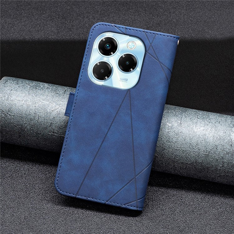 BINFEN COLOR BF05 For Infinix Note 40X 5G Case Leather Phone Cover Wallet Stand - Blue