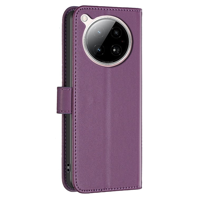 BINFEN COLOR BF17 For Infinix Zero 40 4G Case Wallet Folio Flip Leather Cover - Dark Purple