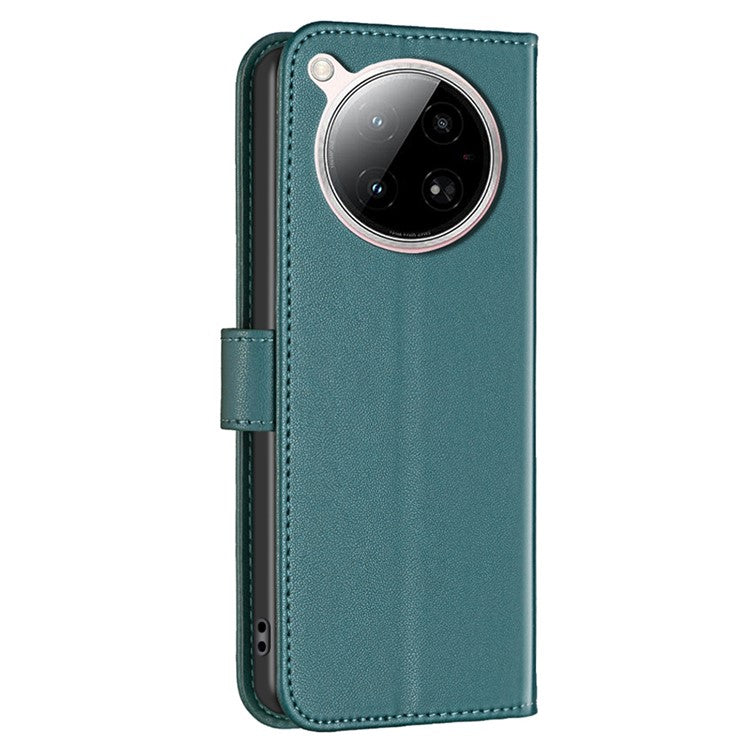 BINFEN COLOR BF17 For Infinix Zero 40 4G Case Wallet Folio Flip Leather Cover - Green