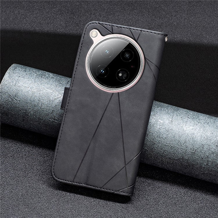 BINFEN COLOR BF05 For Infinix Zero 40 4G Case Leather Phone Cover Wallet Stand - Black