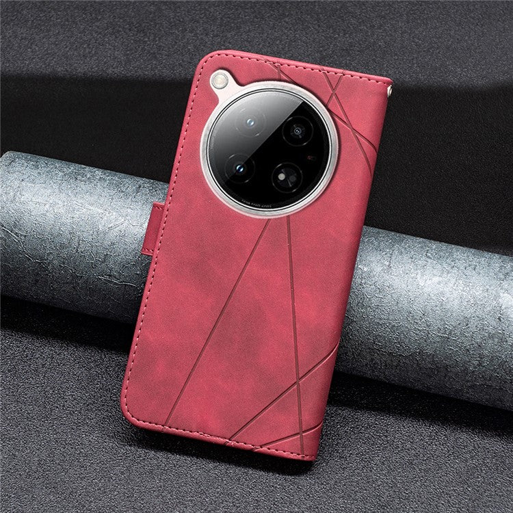 BINFEN COLOR BF05 For Infinix Zero 40 4G Case Leather Phone Cover Wallet Stand - Red