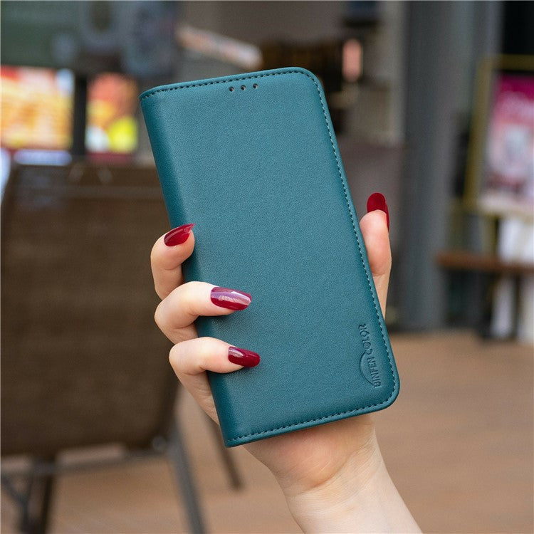 BINFEN COLOR BF31 For Xiaomi Poco C75 4G / Redmi 14R 5G / 14C 4G Case PU Leather Flip Folio Phone Wallet Cover - Green
