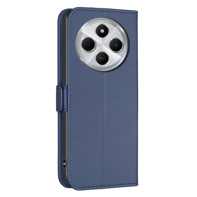 BINFEN COLOR BF31 For Xiaomi Poco C75 4G / Redmi 14R 5G / 14C 4G Case PU Leather Flip Folio Phone Wallet Cover - Blue