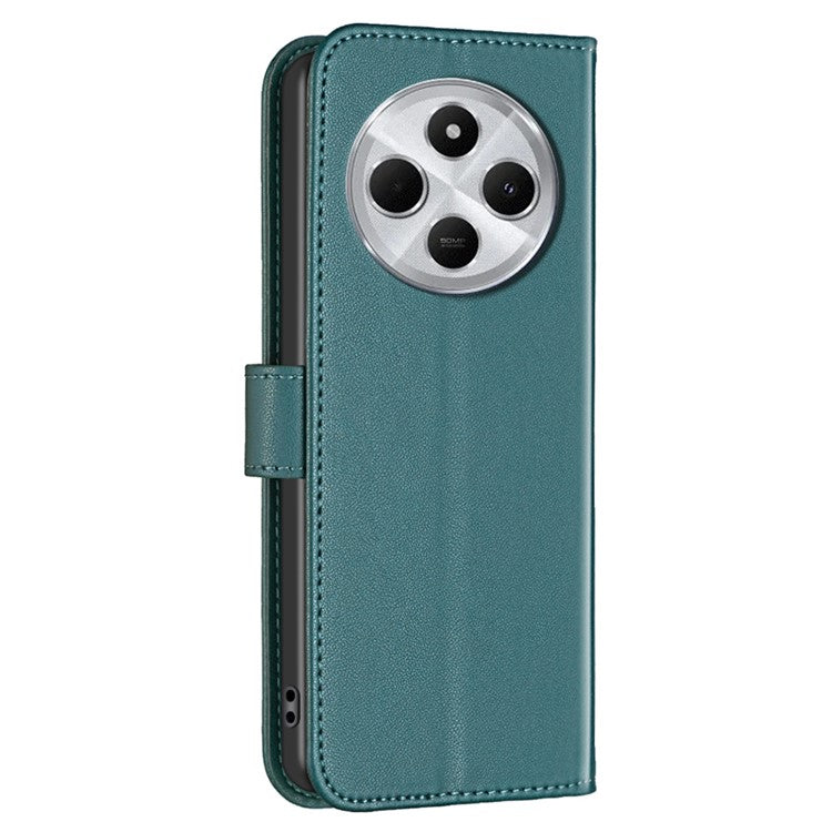 BINFEN COLOR BF17 For Xiaomi Redmi 14C 4G Case Wallet Folio Flip Leather Cover - Green