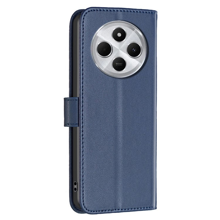 BINFEN COLOR BF17 For Xiaomi Redmi 14C 4G Case Wallet Folio Flip Leather Cover - Blue