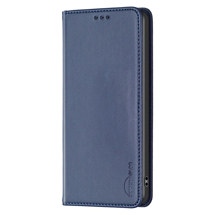 BINFEN COLOR BF18 For Xiaomi Poco C75 4G / Redmi 14R 5G / 14C 4G Case PU Leather Card Holder Phone Cover - Blue