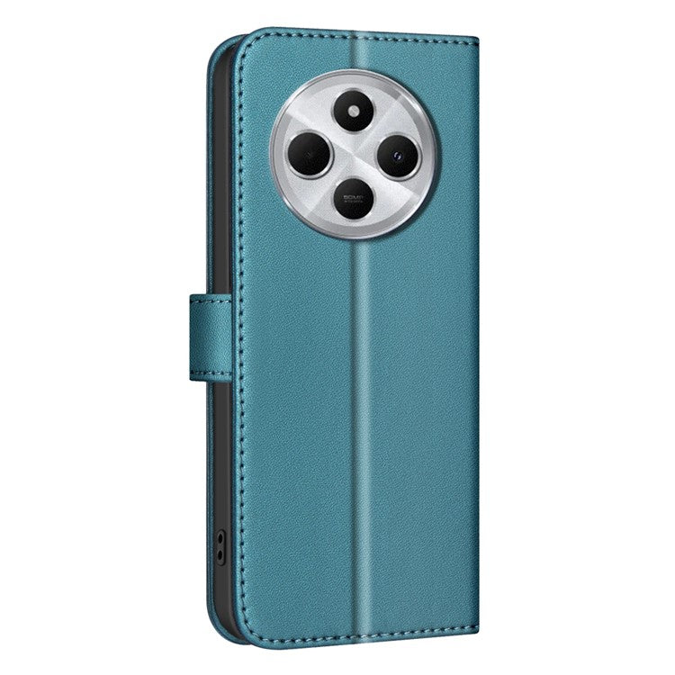 BINFEN COLOR BF34 for Xiaomi Redmi 14C 4G Leather Case Wallet Square Grid Phone Cover - Green